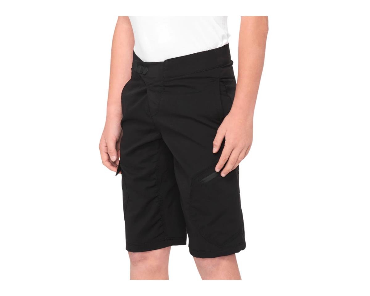100% Ridecamp Youth Shorts (Black) (Youth S)