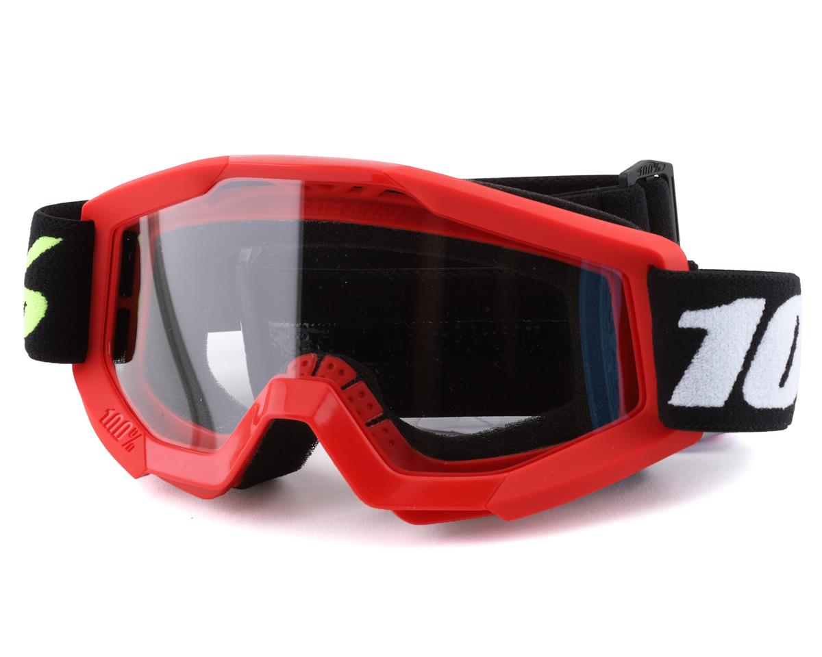 100% Strata Mini Goggles (Red) (Clear Lens) - 50600-003-02