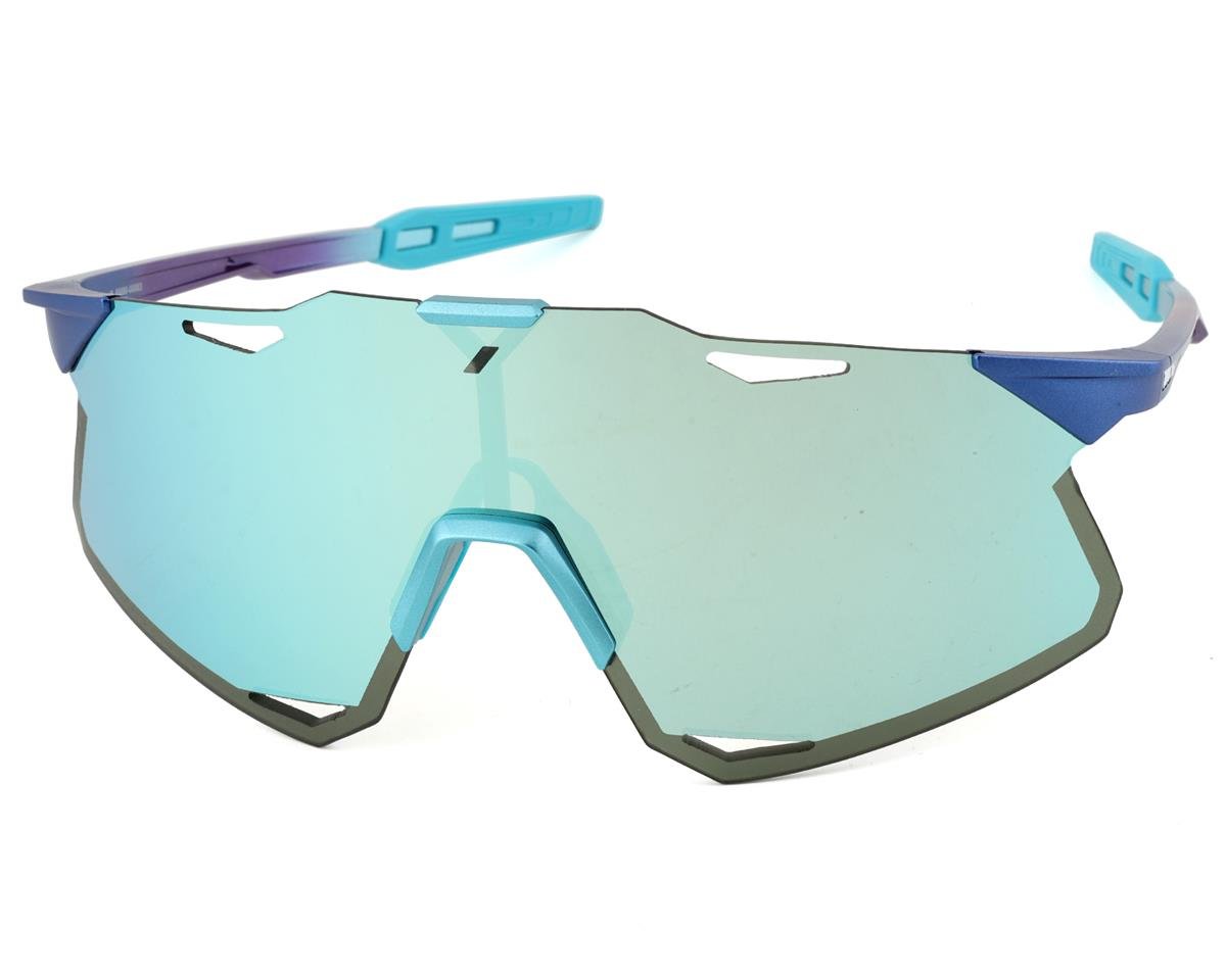 100% Percent Sunglasses SPEEDCRAFT Matte Metallic Into the Fade Blue Topaz Lens 