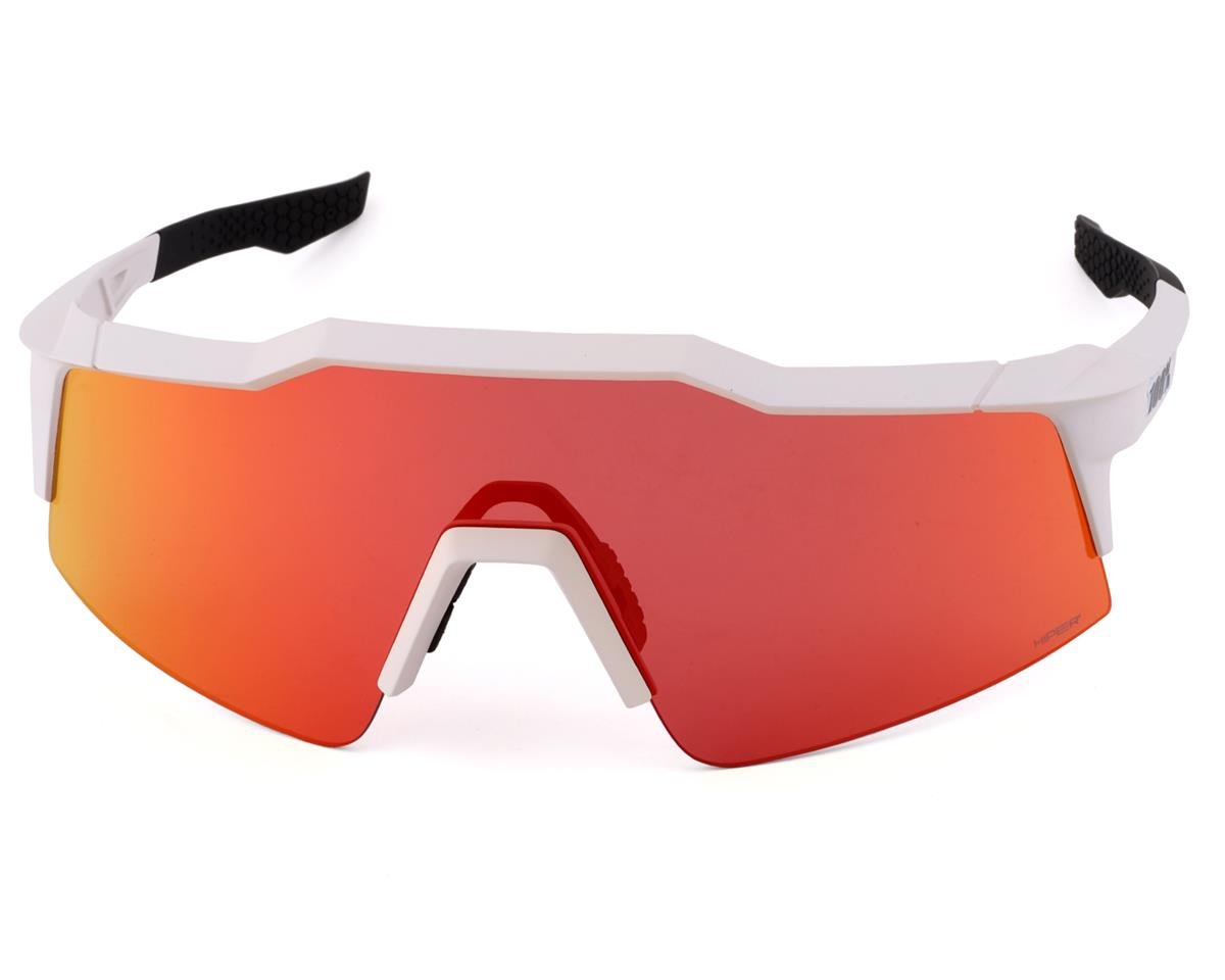100% Speedcraft SL Sunglasses (Soft Tact Off White) (HiPER Red Multilayer Mirror Lens)