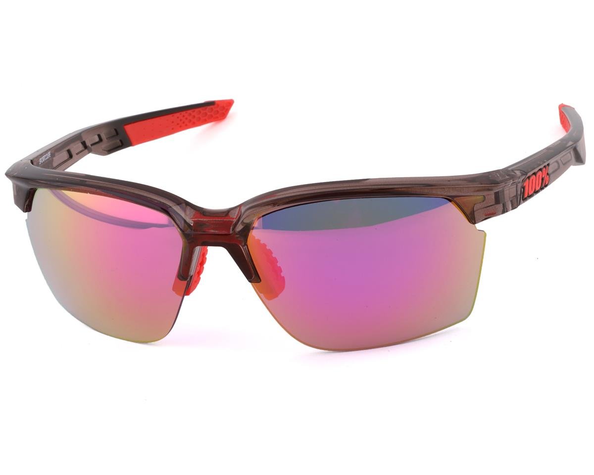 100% Sportcoupe Sunglasses (Polished Translucent Crystal Smoke) (Purple Multilayer Mirror)