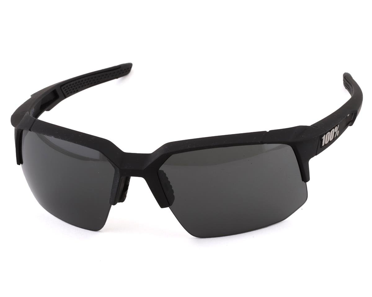 100% Speedcoupe Sunglasses (Soft Tact Black) (Smoke Lens) - 61031-100-57