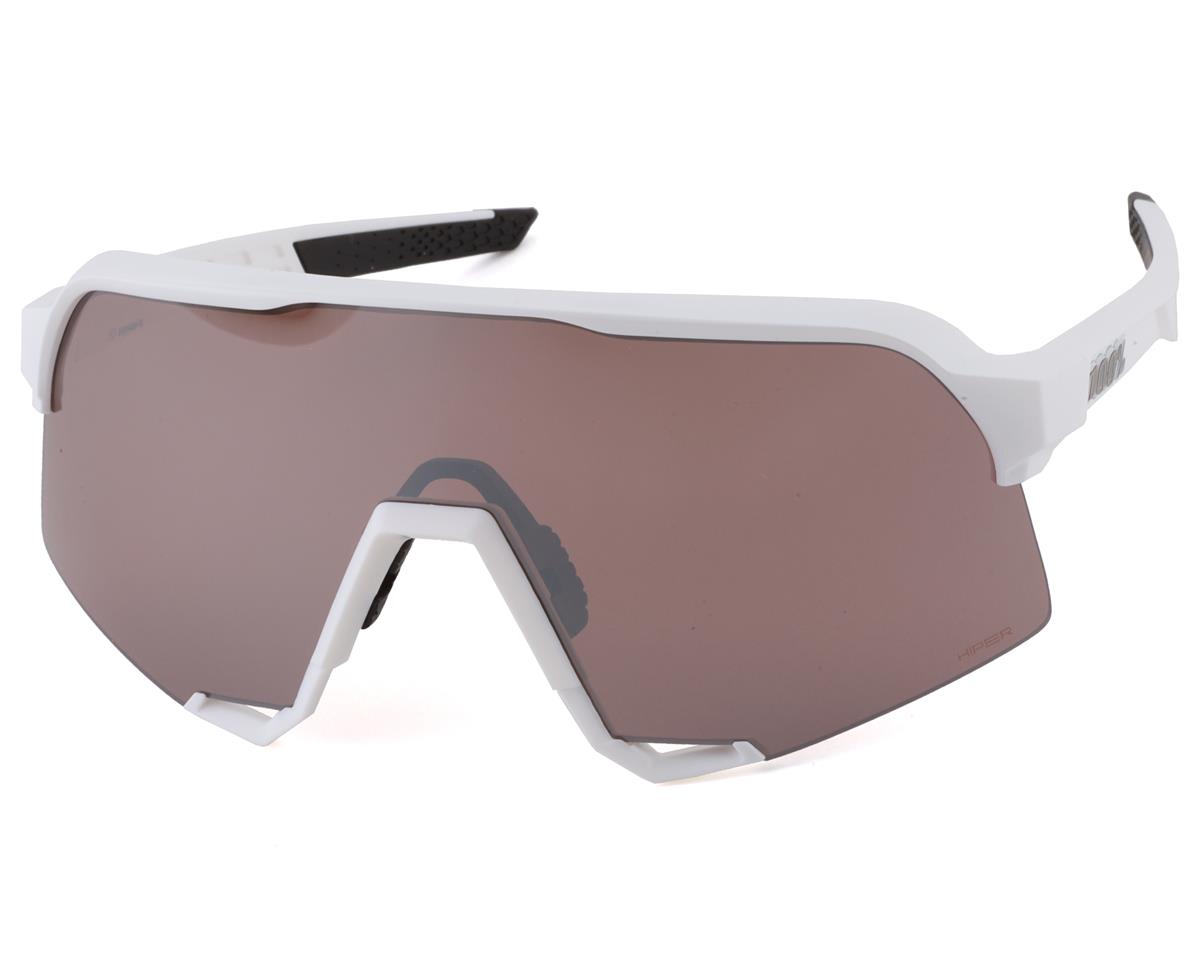 100% S3 Sunglasses (Matte White) (HiPER Silver Mirror Lens