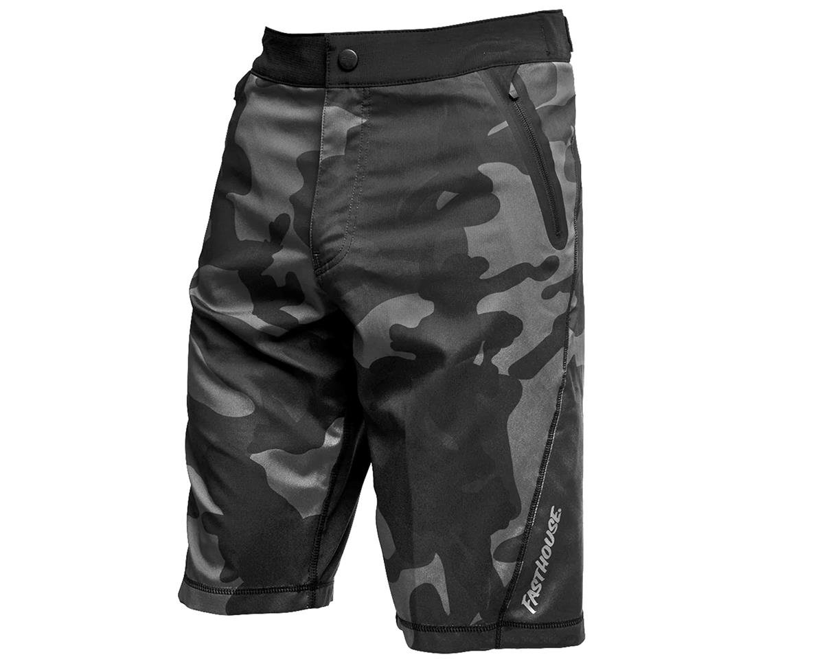 Fasthouse Inc. Youth Crossline 2.0 Short (Black/Camo) (No Liner) (24) - 5504-0924