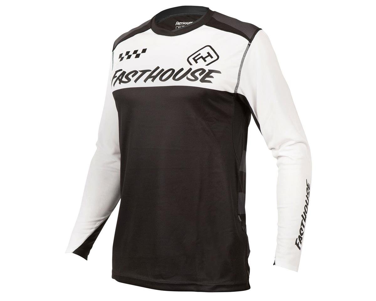 Fasthouse Inc. Alloy Block Long Sleeve Jersey (Black/White) (M) - 5823-1009