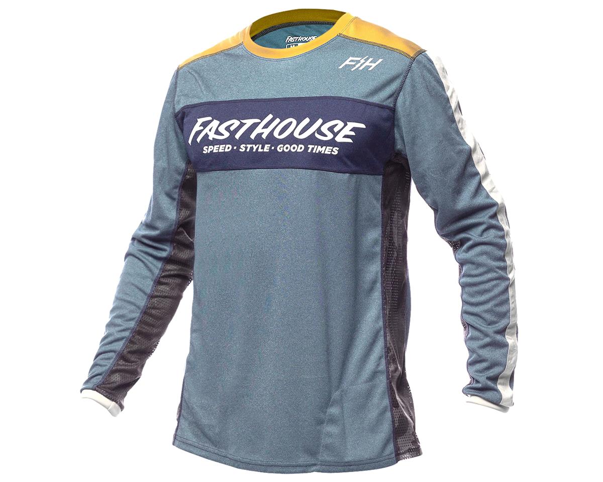 Fasthouse Inc. Classic Acadia Long Sleeve Jersey (Heather Indigo) (M) - 5831-3309