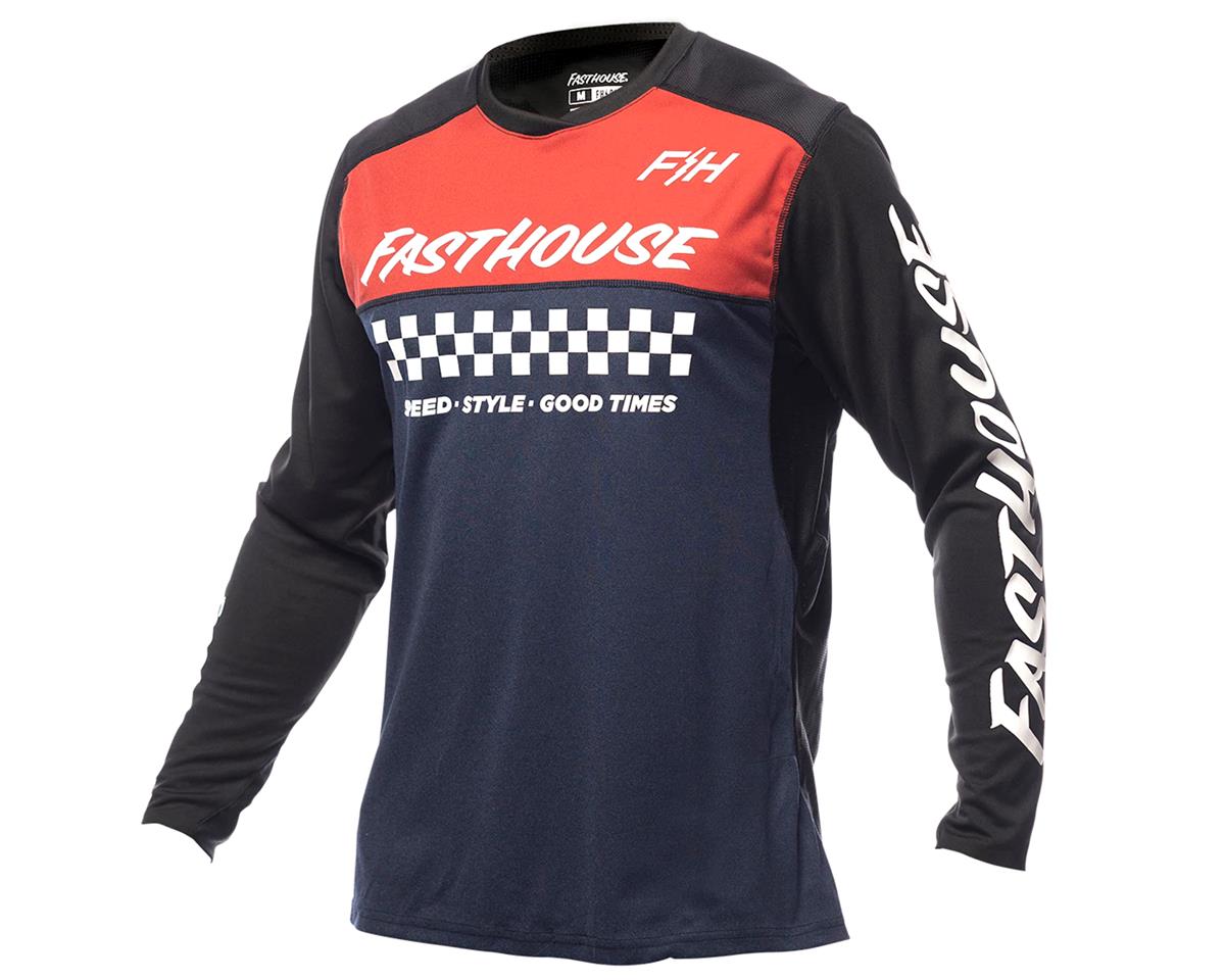 Fasthouse Inc. Alloy Mesa Long Sleeve Jersey (Heather Red/Navy) (S) - 5833-4308