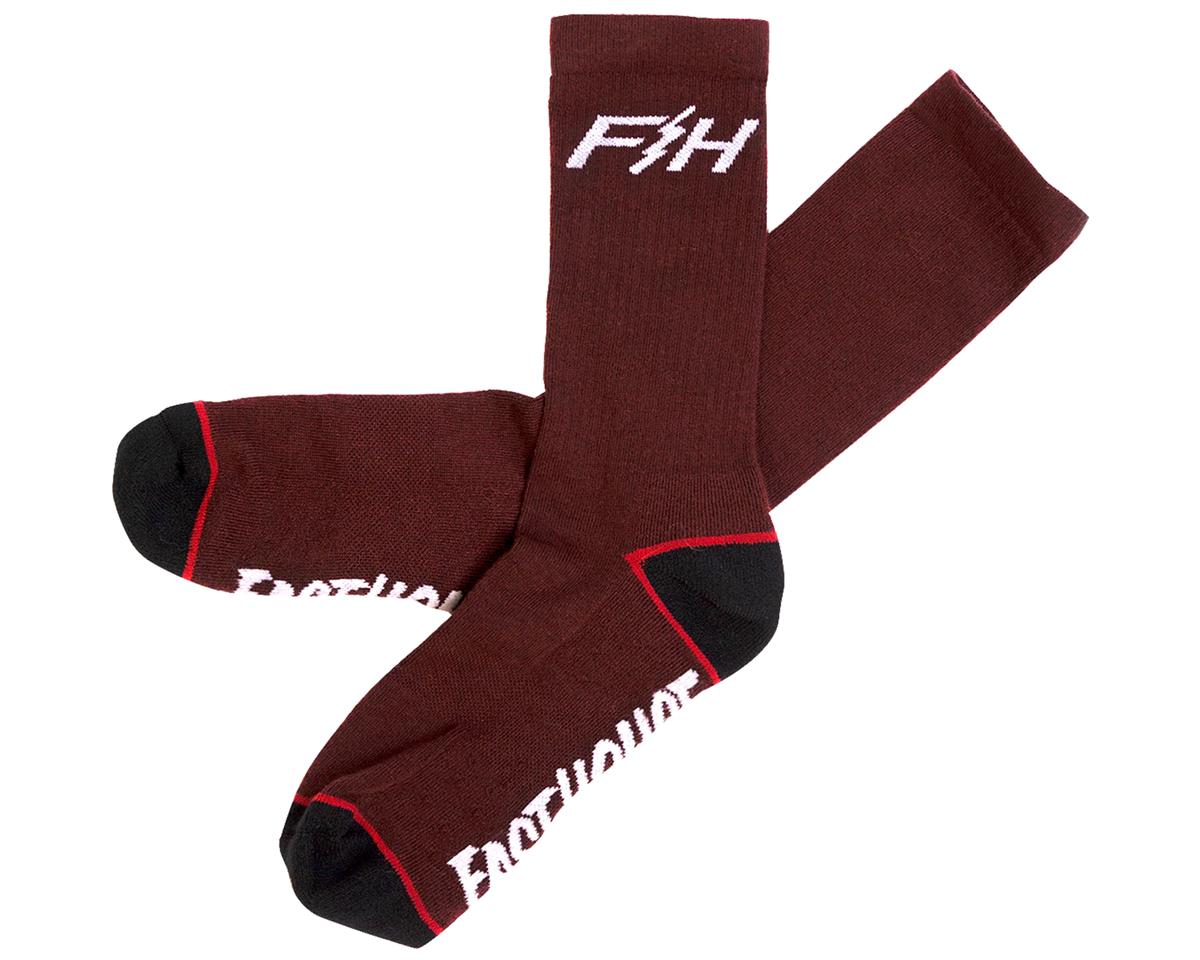 Fasthouse Inc. Outland Tech Socks (Heather Maroon) (Pair) (S/M) - 6508-4308