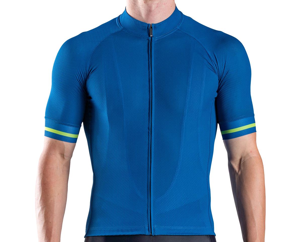 Bellwether Men's Flight Jersey (Baltic Blue/Citrus) - Performance Bicycle