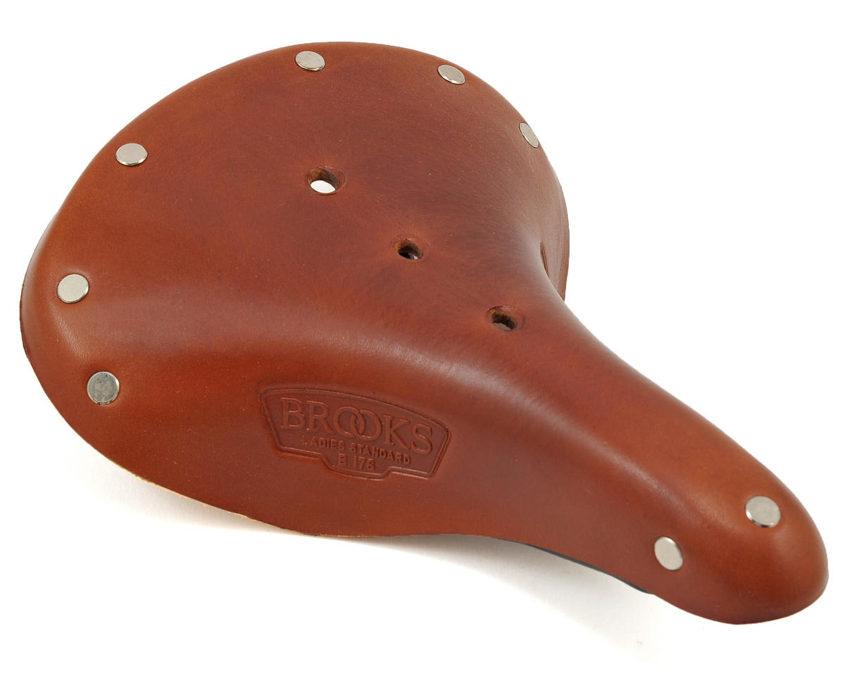 Brooks B17 Women's Saddle (Honey) (Black Steel Rails) (177mm