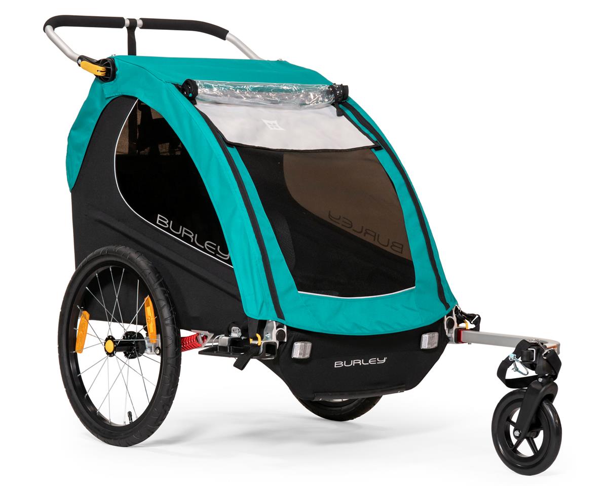 Burley Encore X Bike Trailer & Stroller (Turquoise) (Double) (w/ Suspension) - 937101