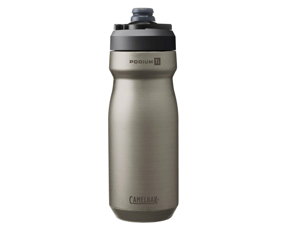 Camelbak Podium Titanium Water Bottle (Raw Titanium) (18oz)
