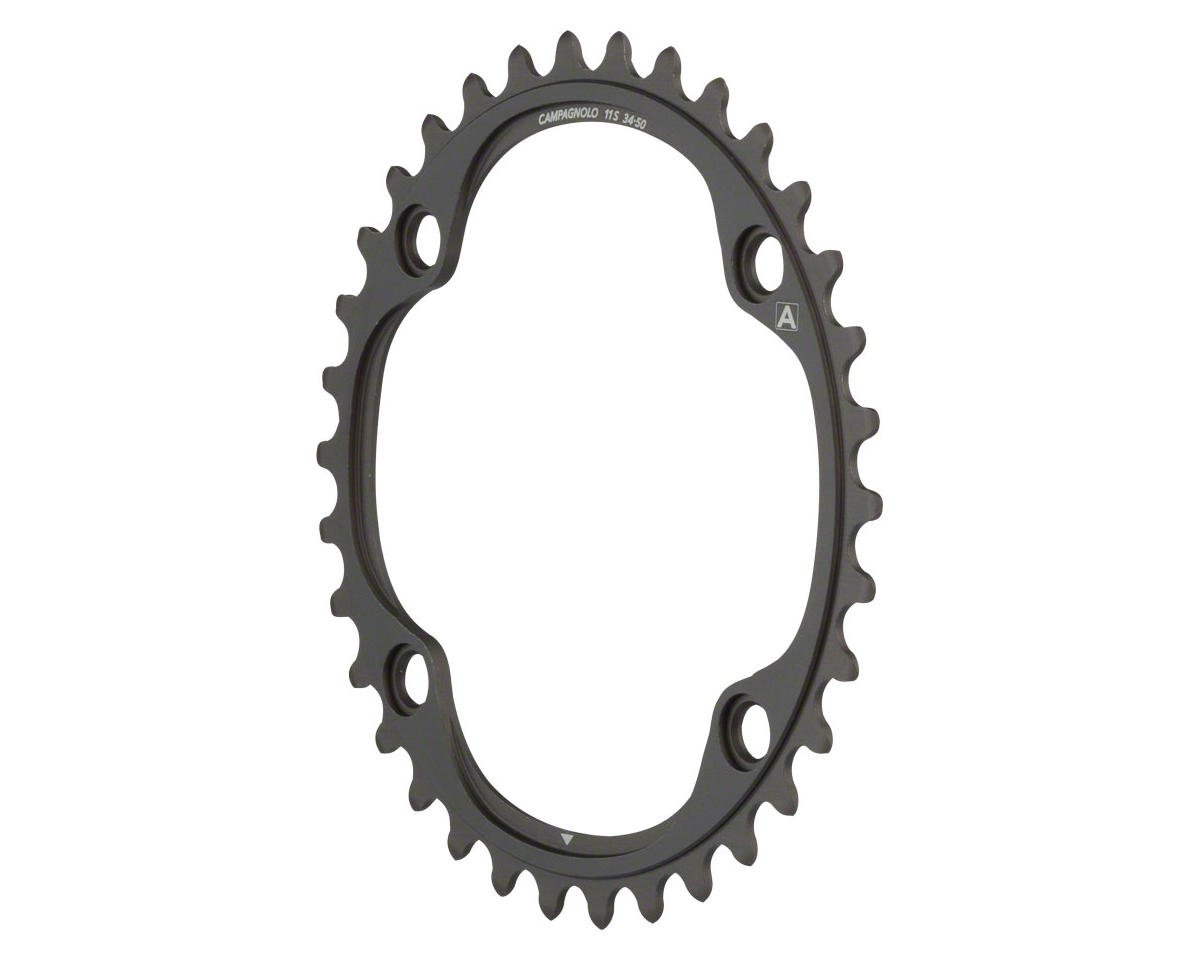 Campagnolo Road Chainrings (Black) (2 x 11 Speed) (112mm Campy BCD) (Super Record/Record/Chorus) (In