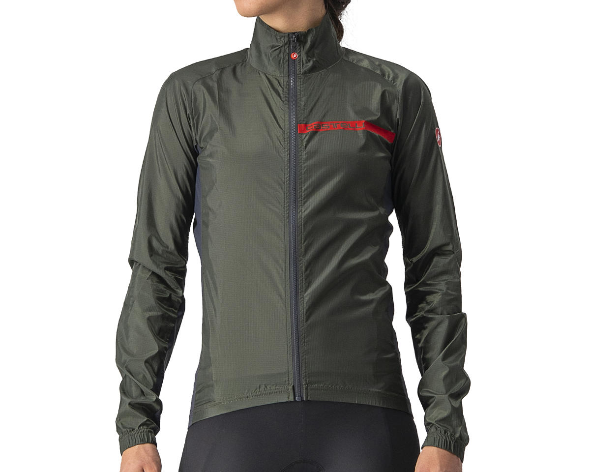 Castelli Women's Squadra Stretch Jacket (Military Green/Dark Grey) (L) - B4521529075-4