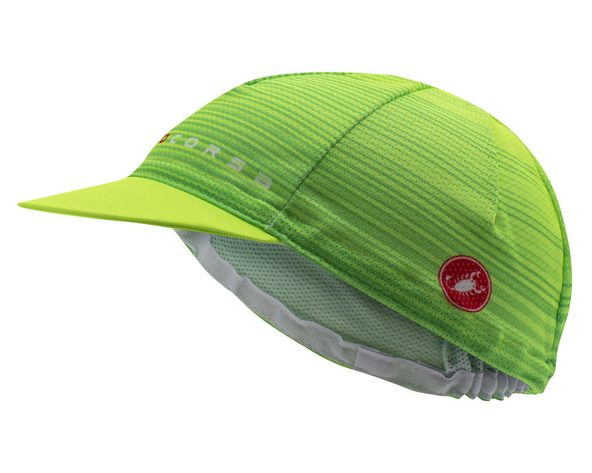 Castelli Rosso Corsa Cycling Cap (Electric Lime) - Performance Bicycle