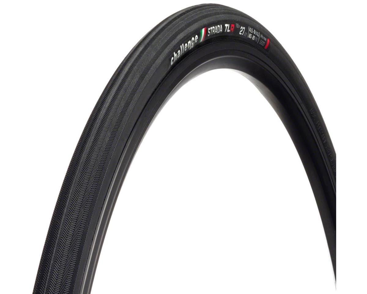 Challenge Strada Race Tubeless Road Tire (Black) (700c) (27mm) (Folding) (Nylon Superlight)