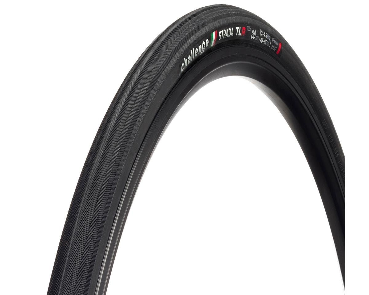 Challenge Strada Race Tubeless Road Tire (Black) (700c) (30mm) (Folding) (Nylon Superlight)