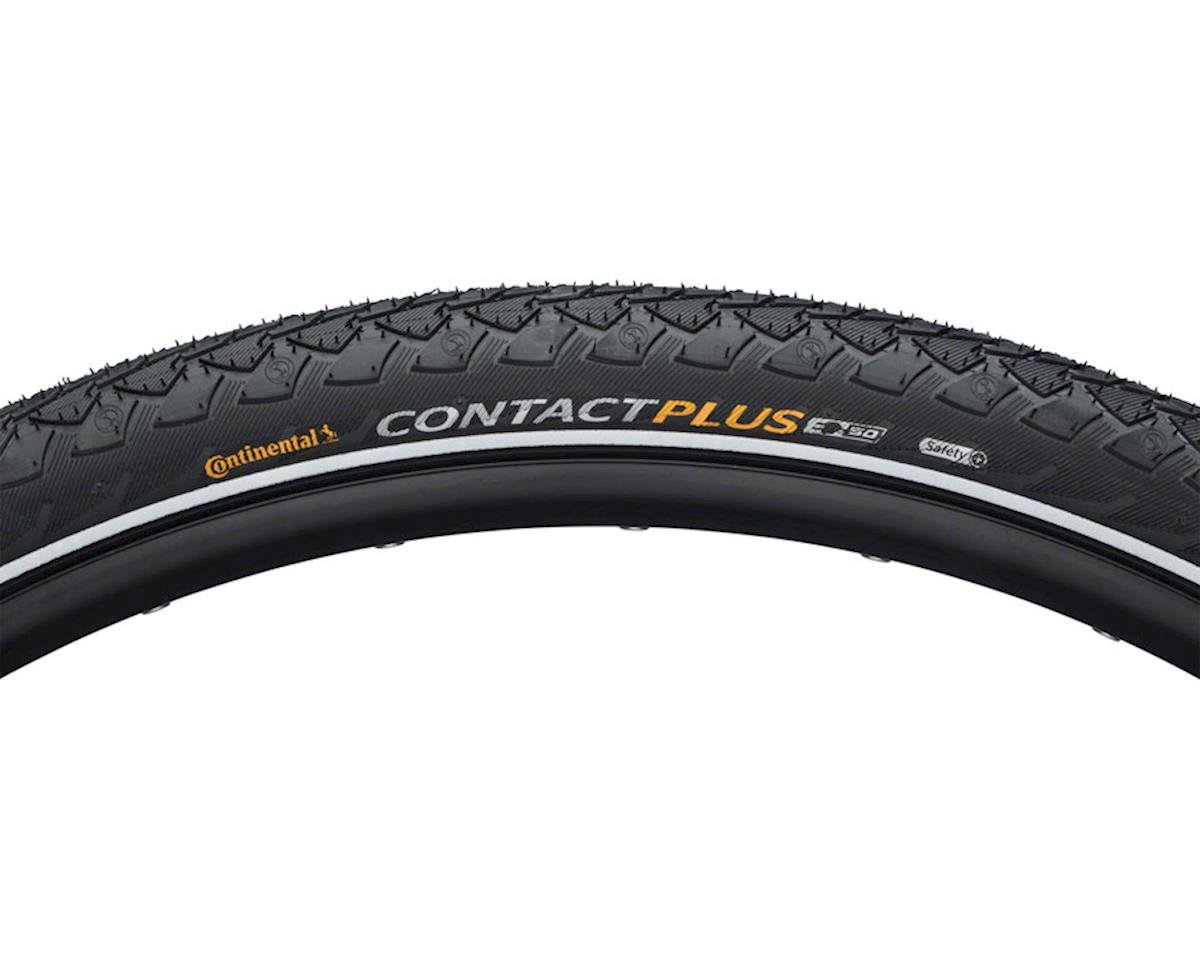 Continental Contact Plus City Tire (Black/Reflex) (700c) (42mm) (Wire) (SafetyPlus Breaker) (E50)