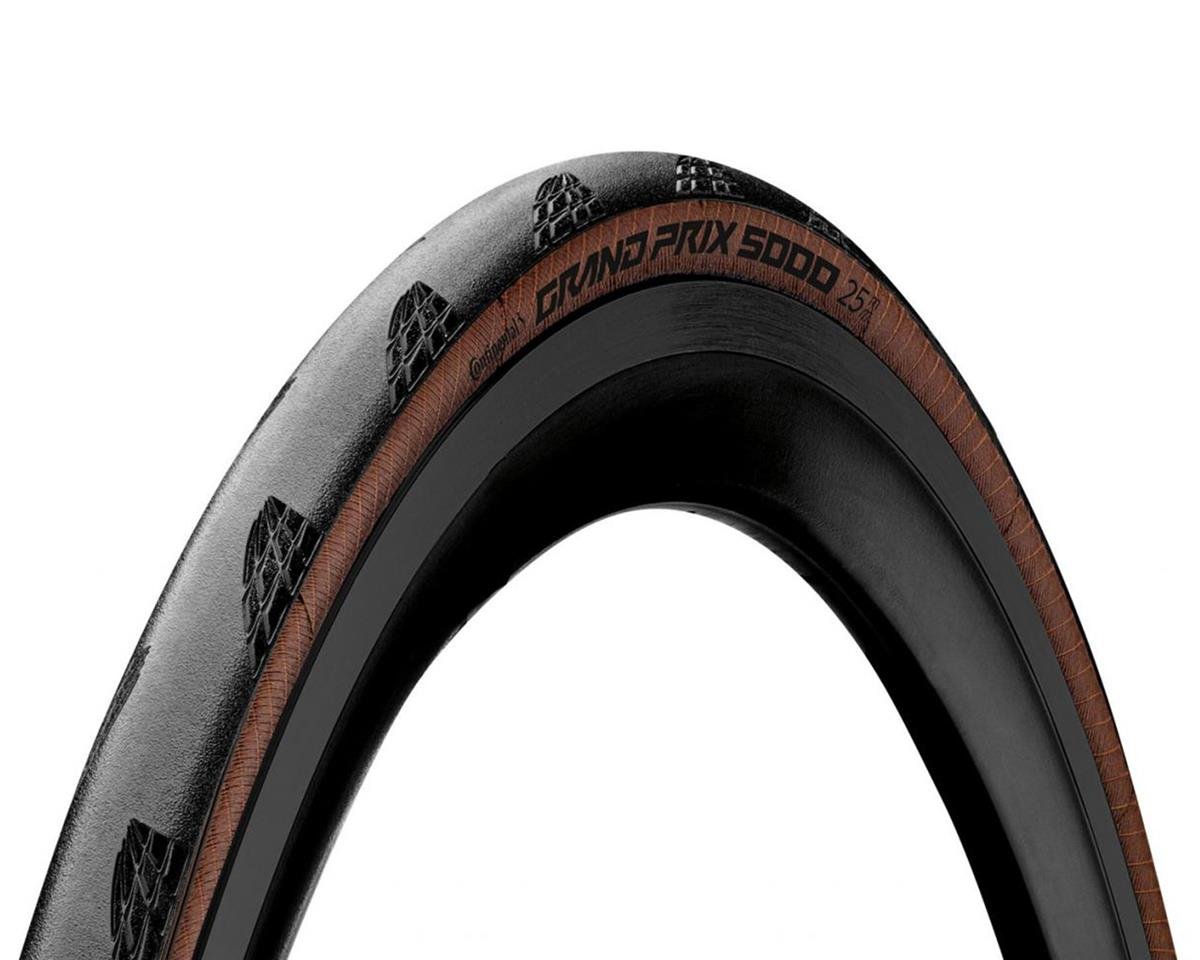 Continental Grand Prix 5000 Road Tire (Black/Transparent) (700c) (25mm) (Folding) (Black Chili)