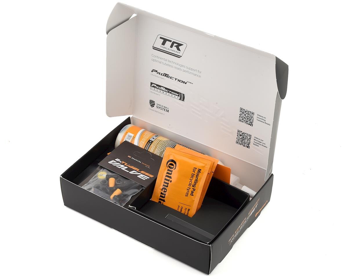 Continental Tubeless Ready Set (27mm) (Rim Tape, Sealant, Valves, Mounting Pads, Tire Levers)