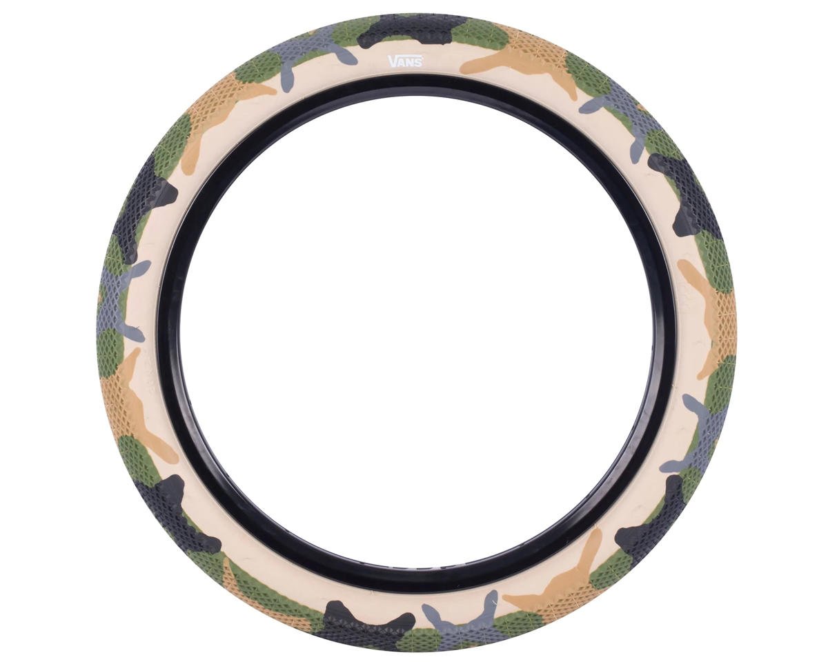 Cult Vans Tire (Green Camo/Skinwall) (20" / 406 ISO) (2.4") - 05-TIRE-CV-2.40-CAMOSW