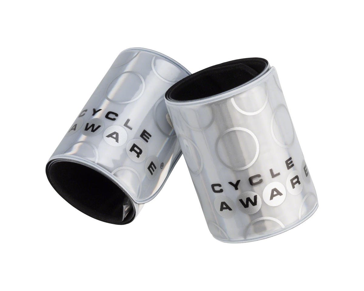 Cycleaware Slap and Wrap Pant Leg Bands (Silver) - 01-1000SLV