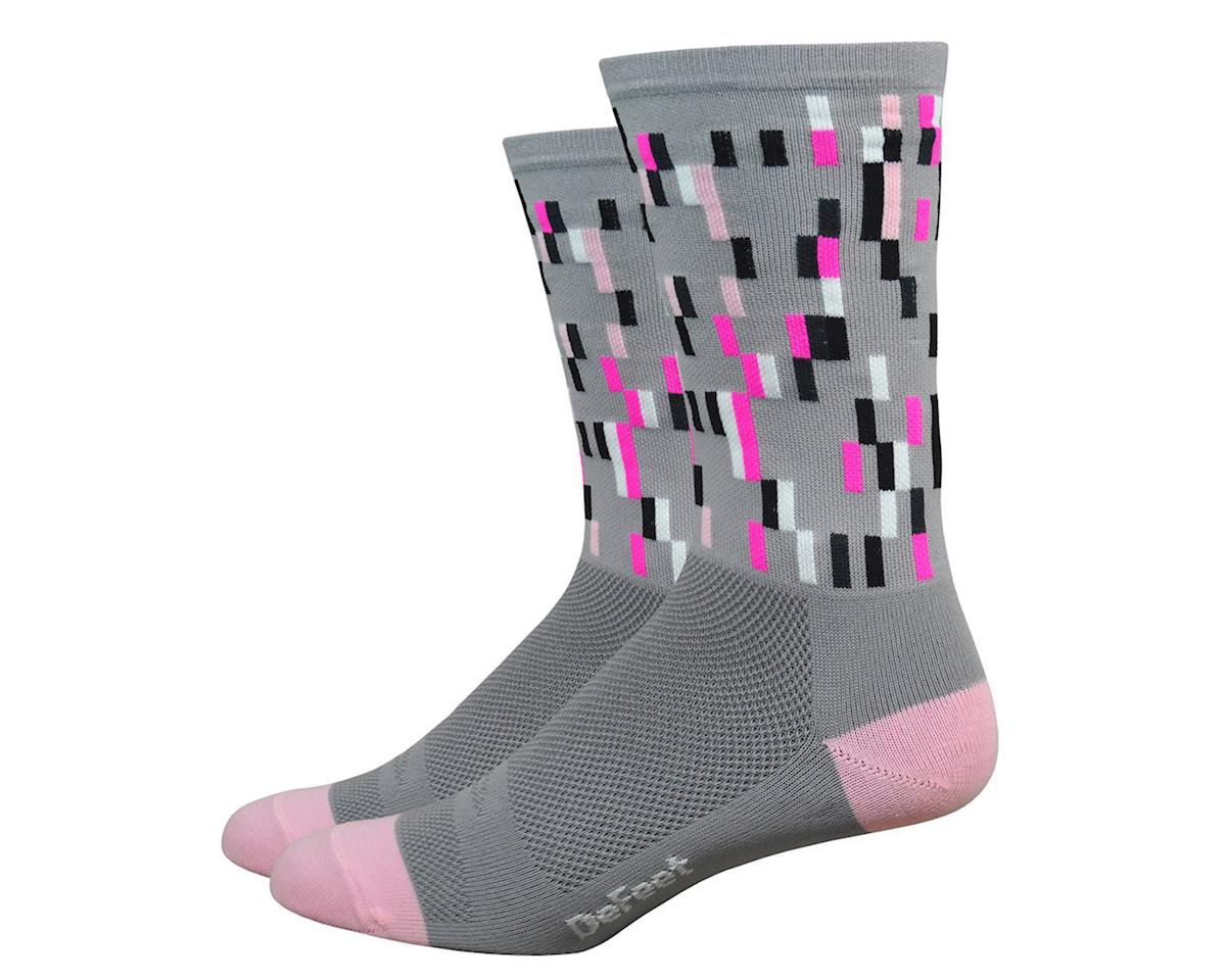 DeFeet Aireator 6" Sock (Barnstormer Pixel Grey/Pink) (XL)