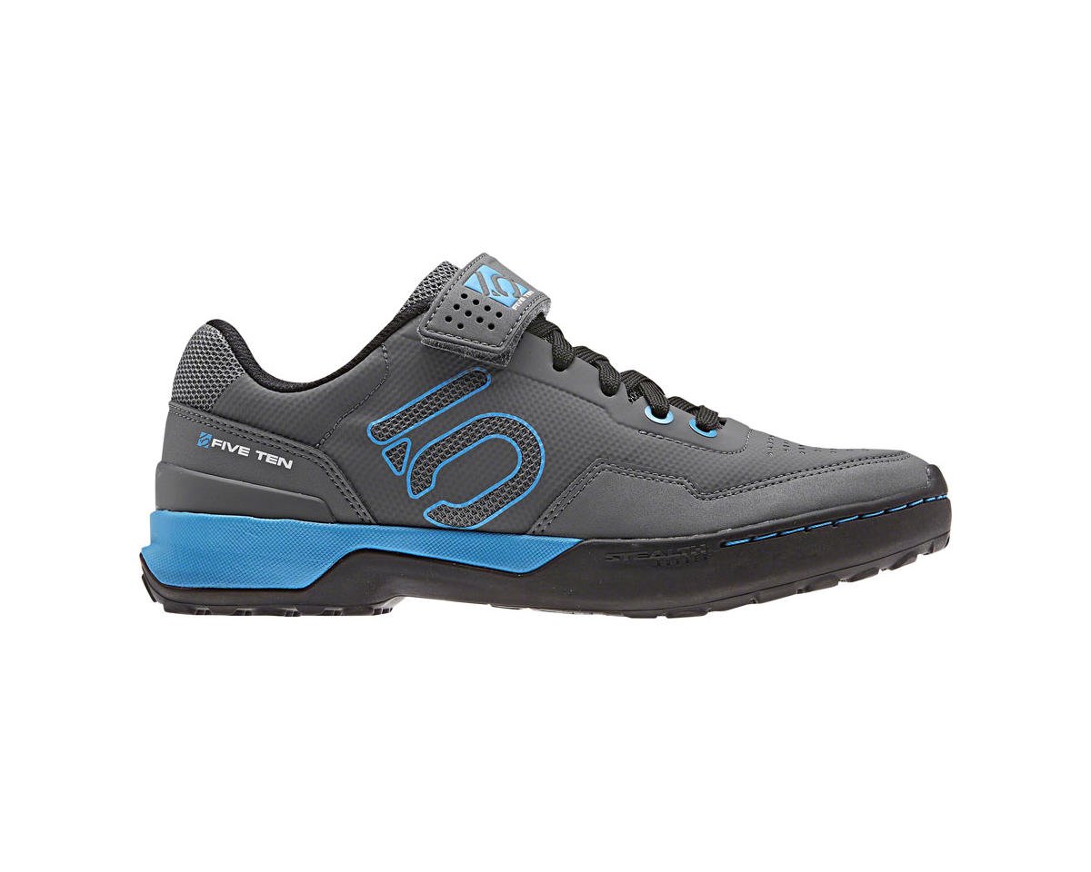 Five Ten Women's Kestrel Lace Clipless Shoe (Grey Five/Shock Cyan/Black) (10) - BC0770-10