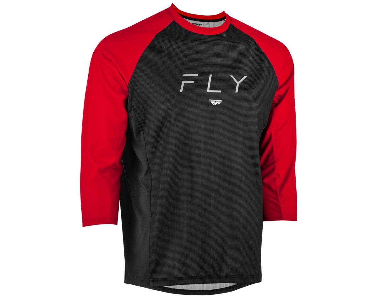 Fly Racing Ripa 3/4 Sleeve Jersey (Black/Red) (2XL)