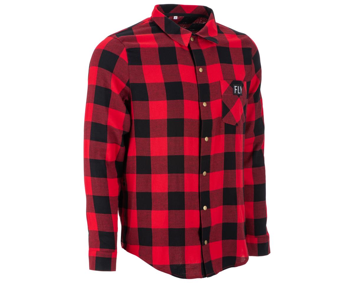 Fly Racing Tek Flannel (Red/Black) (XL)