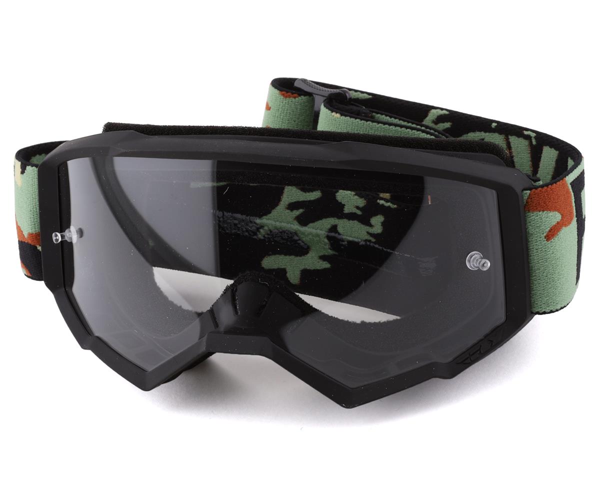 Fly Racing Youth Focus Goggles (Green Camo/Black) (Clear Lens) - 37-51323