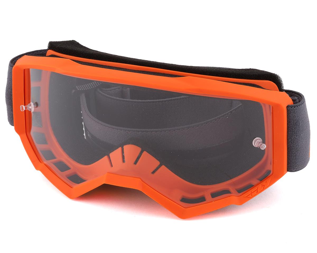 Fly Racing Youth Focus Goggles (Grey/Orange) (Clear Lens) - 37-51325