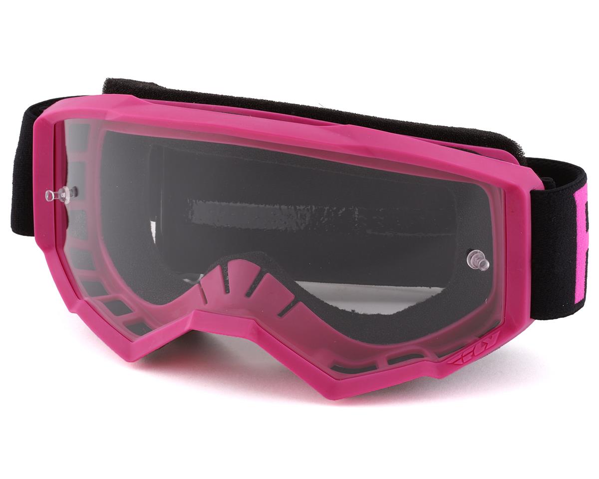 Fly Racing Youth Focus Goggles (Pink/Black) (Clear Lens) - 37-51328