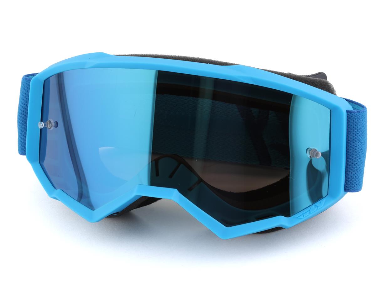 Fly Racing Youth Zone Goggles (Blue) (Sky Blue Mirror/Smoke Lens) - 37-51722