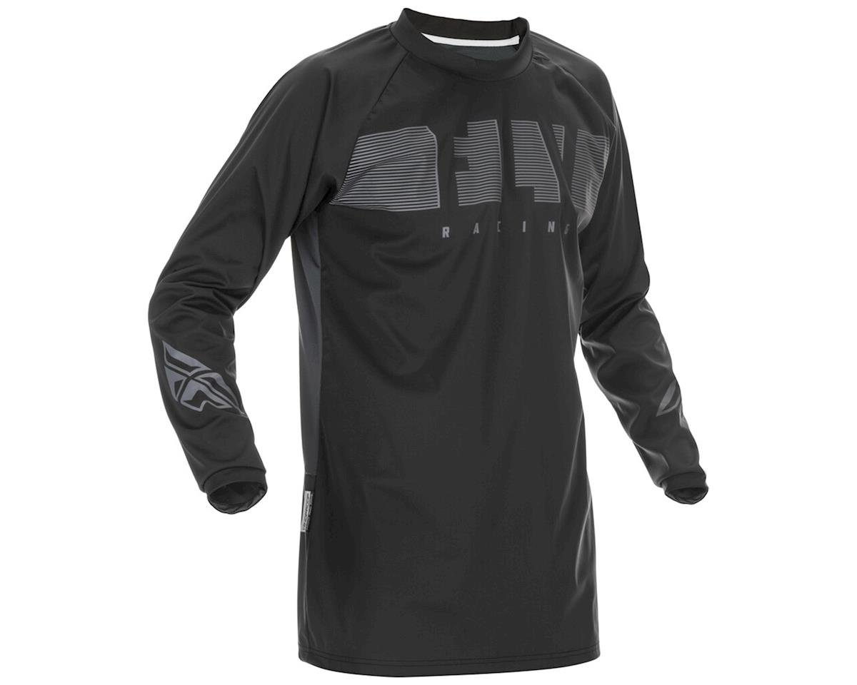 Fly Racing Windproof Jersey (Black/Grey) (2XL)