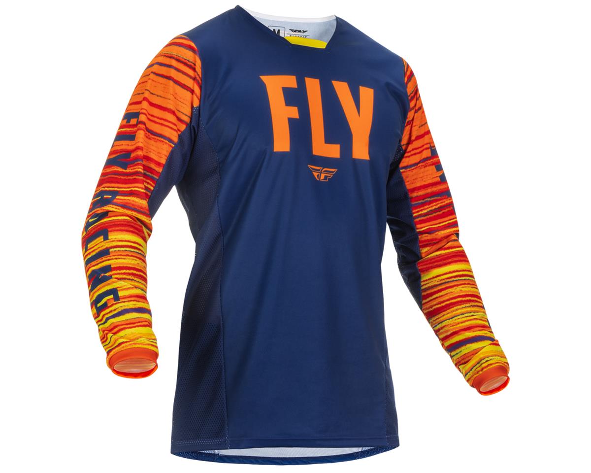 Fly Racing Kinetic Wave Jersey (Navy/Orange) (S)