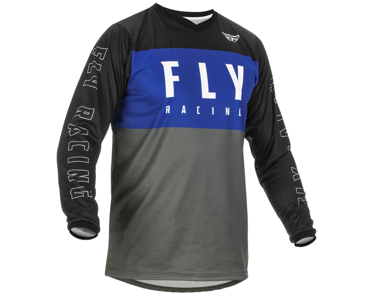 Fly Racing Youth F-16 Jersey (Blue/Grey/Black) (Youth L) - 375-921YL