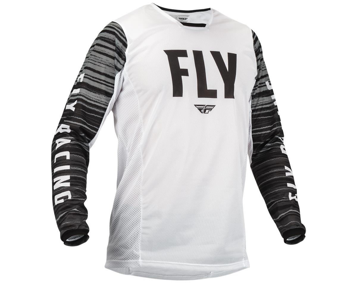 Fly Racing Kinetic Mesh Jersey (White/Black/Grey) (2XL) - 376-3162X