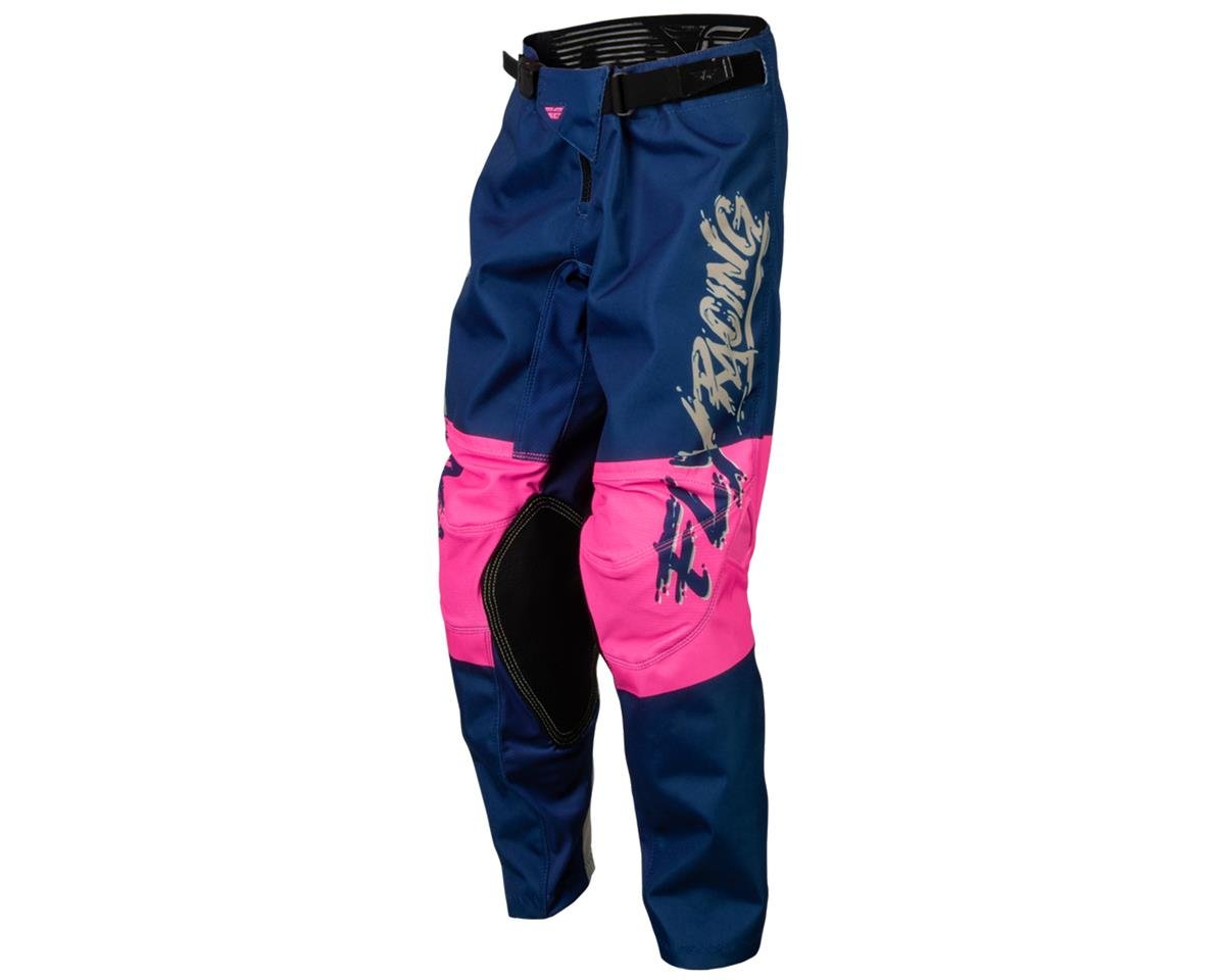 Fly Racing Youth Kinetic Khaos Pants (Pink/Navy/Tan) (20) - 376-43420