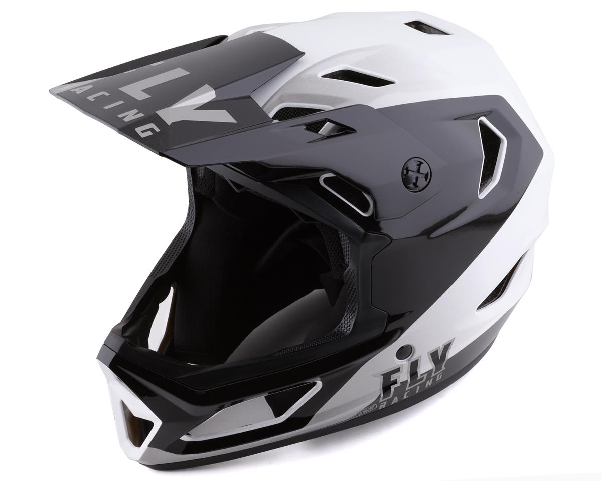 Fly Racing Rayce Youth Helmet (Black/White) (Youth L) - 73-3602YL