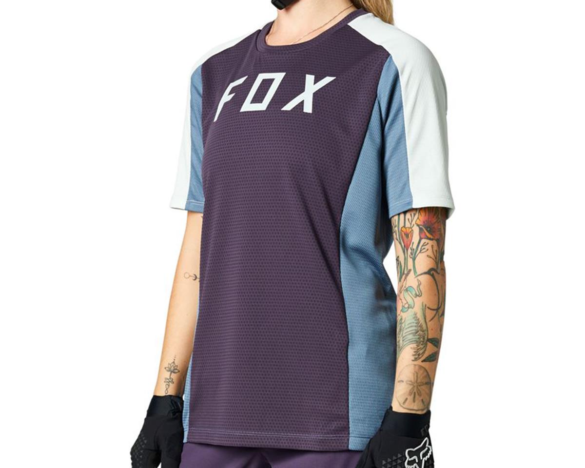 Fox Racing Women's Defend Short Sleve Jersey (Dark Purple) (L) - 27437-367L