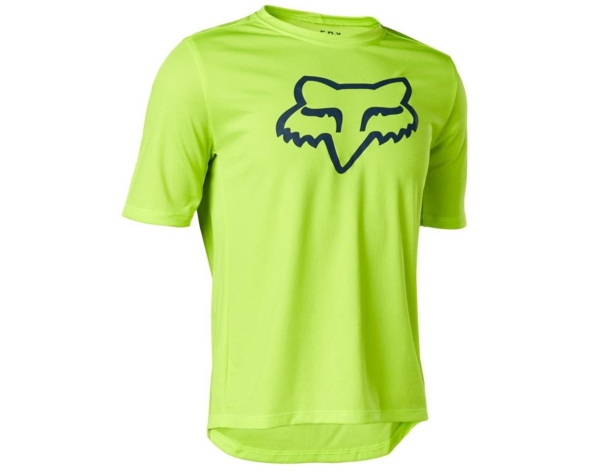Fox Racing Youth Ranger Short Sleeve Jersey (Flo Yellow) (Youth L) - 29292-130-YL
