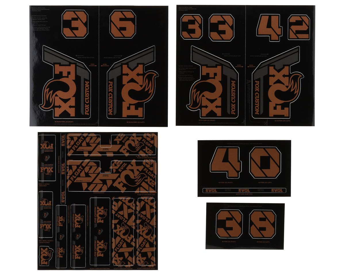 Fox Suspension Custom Decal Kit (Root Beer) (All Models Except Step Casts)