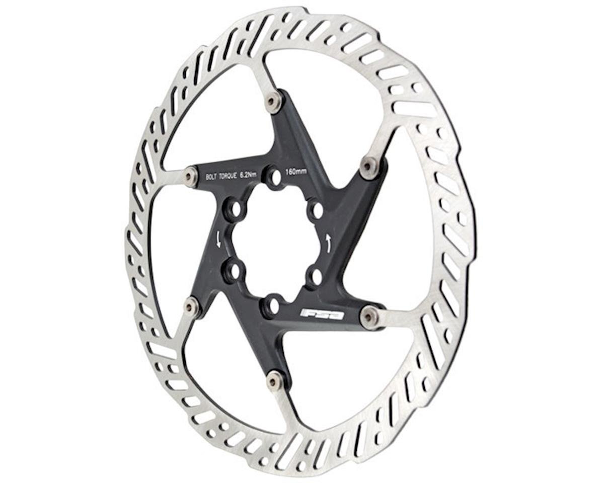 FSA K-Force 2 Piece Disc Brake Rotor (Black) (6-Bolt) (1) (160mm)