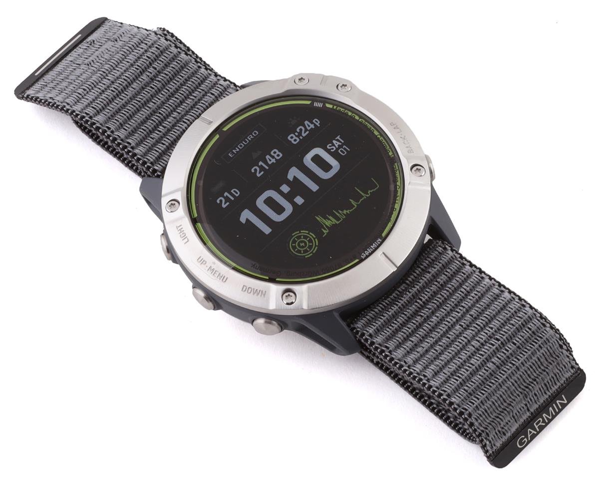 Garmin Enduro Watch (Stainless Steel) (Grey UltraFit Nylon Strap