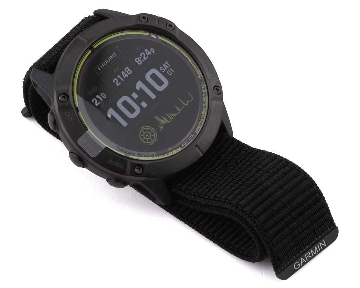 Garmin Enduro Watch (Carbon Grey DLC Titanium) (Black UltraFit Nylon Strap)  - Performance Bicycle