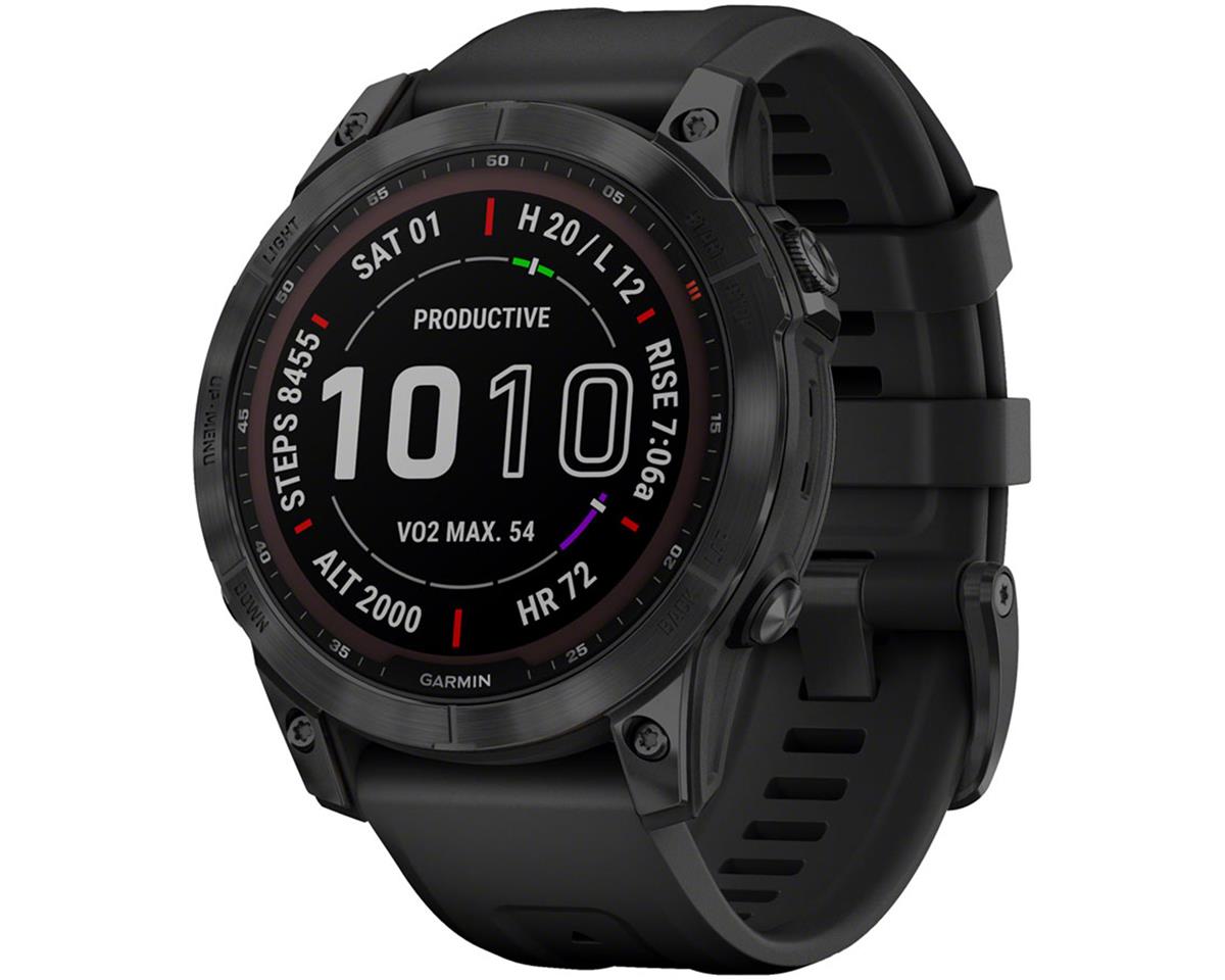 Garmin Fenix 7 Sapphire Solar GPS Smartwatch (Black DLC Ti + Black Band) (7 | 47mm... - 010-02540-34