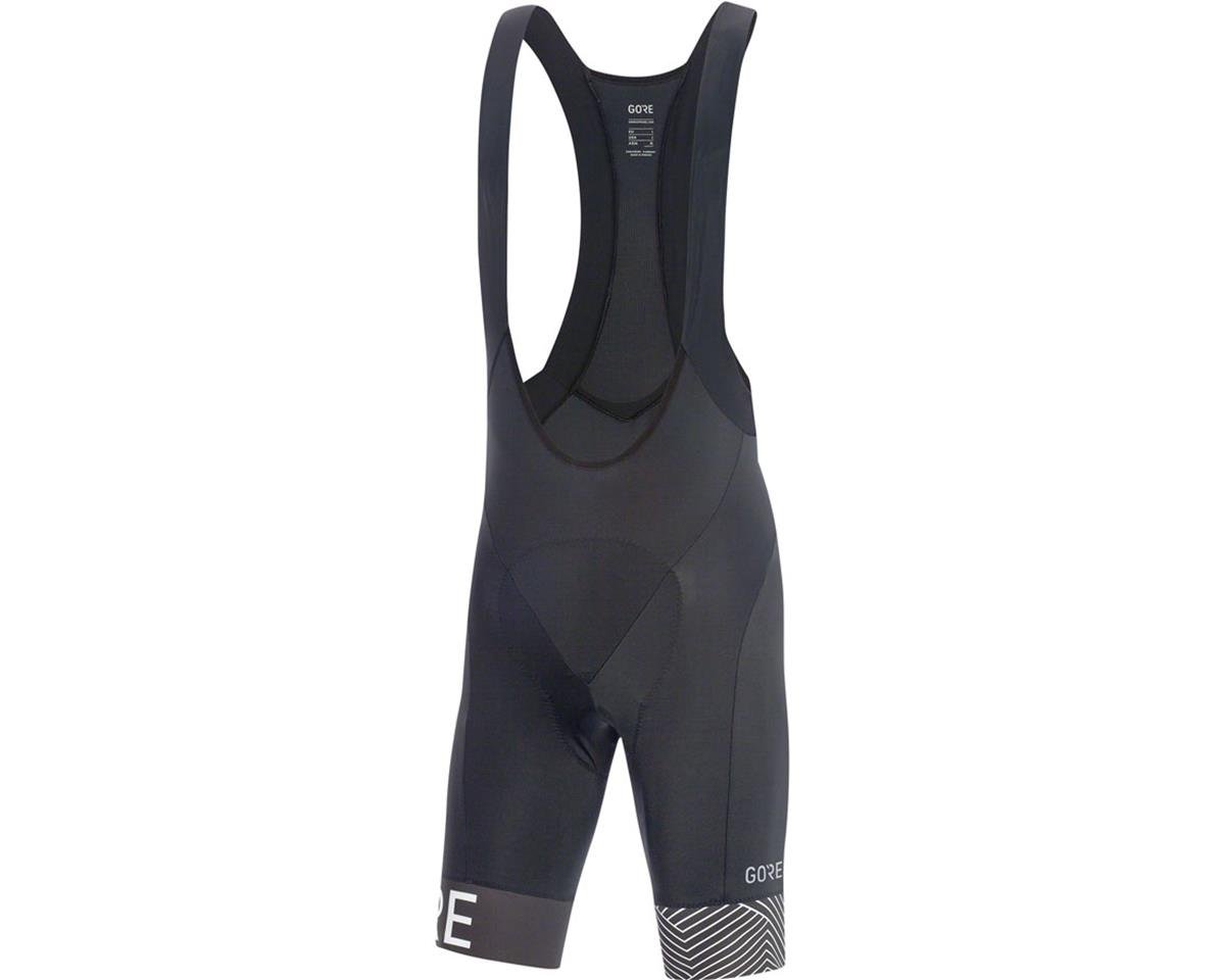 Gore Wear Men's C5 Opti Bib Shorts+ (Black/White) (XL)