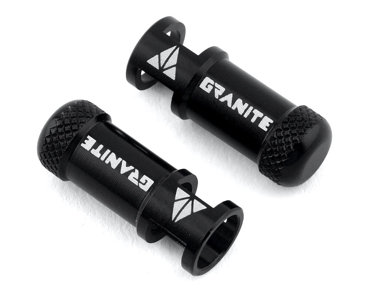 Granite-Design Juicy Nipples Presta Valve Core Remover Caps (Black) (2)