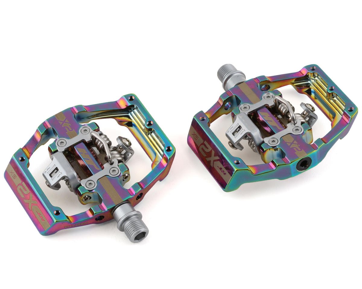 HT X2-SX Clipless BMX Platform Pedals (Oil Slick) (9/16")